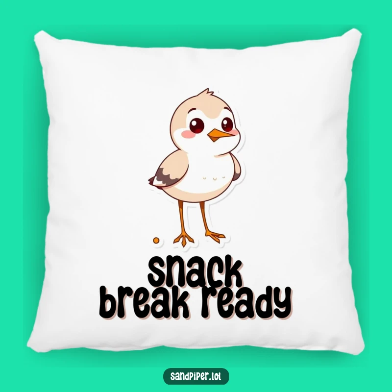 Funny Soft Sandpiper Snack Pillow - Comfy Humorous Accent Decor
