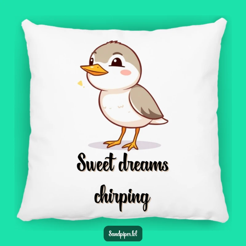 Funny Sandpiper Comfort Pillow: Hilarious Bird Accent for Cozy Nooks