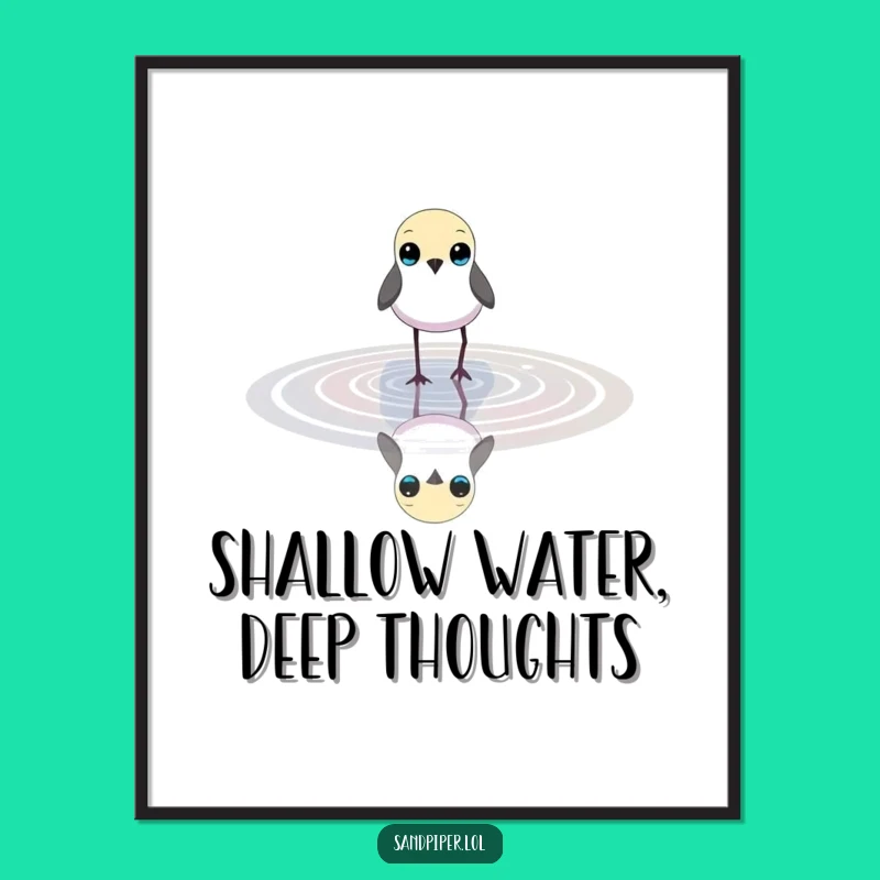 Funny Bird Wading Digital Art - Serene Waterside Wall Decor