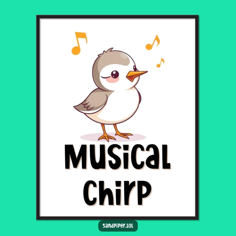 Funny Sandpiper Chirp Digital Art - Instant Musical Joy for Your Walls