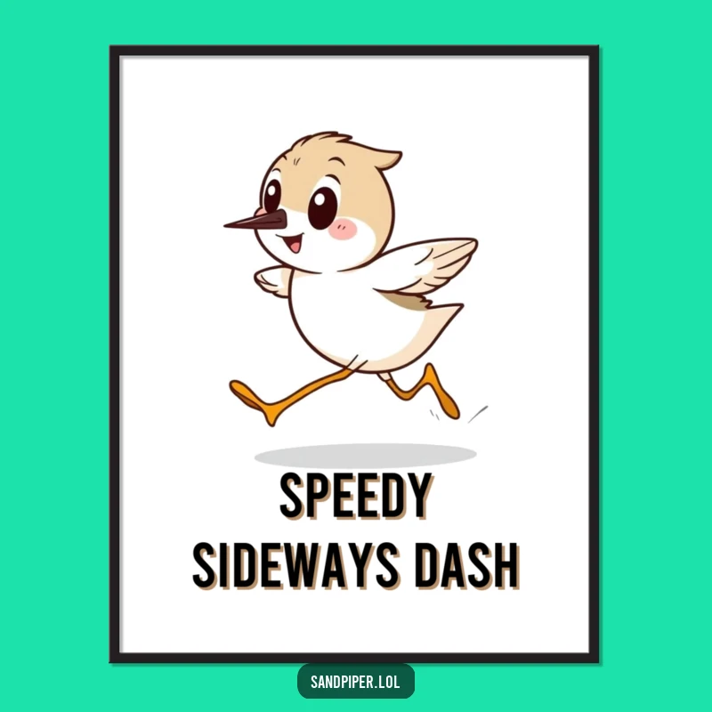 Funny Sandpiper Digital Art - Instant Hilarious Speedy Bird Download!