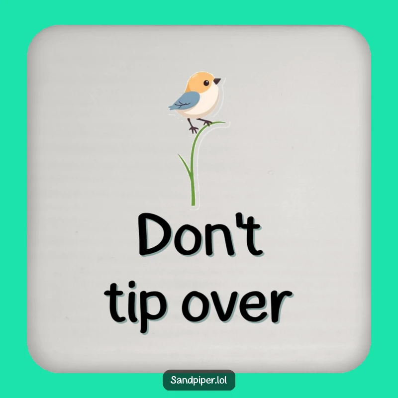 Funny Bird Grass Balancer Coaster - Protect Surfaces with Delicate Humor