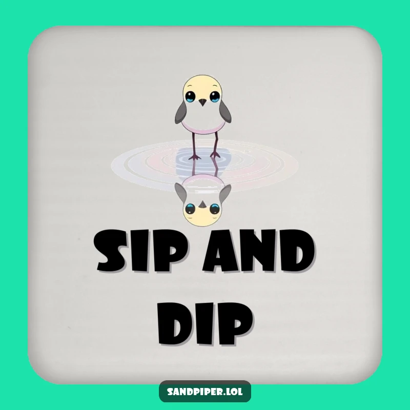 Funny Bird Wading Coaster Set - Protect Surfaces with Nature's Calm