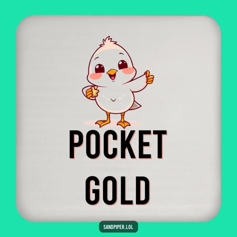 Funny Sandpiper Coaster Set - Protect Surfaces, Adorable Funny Gift