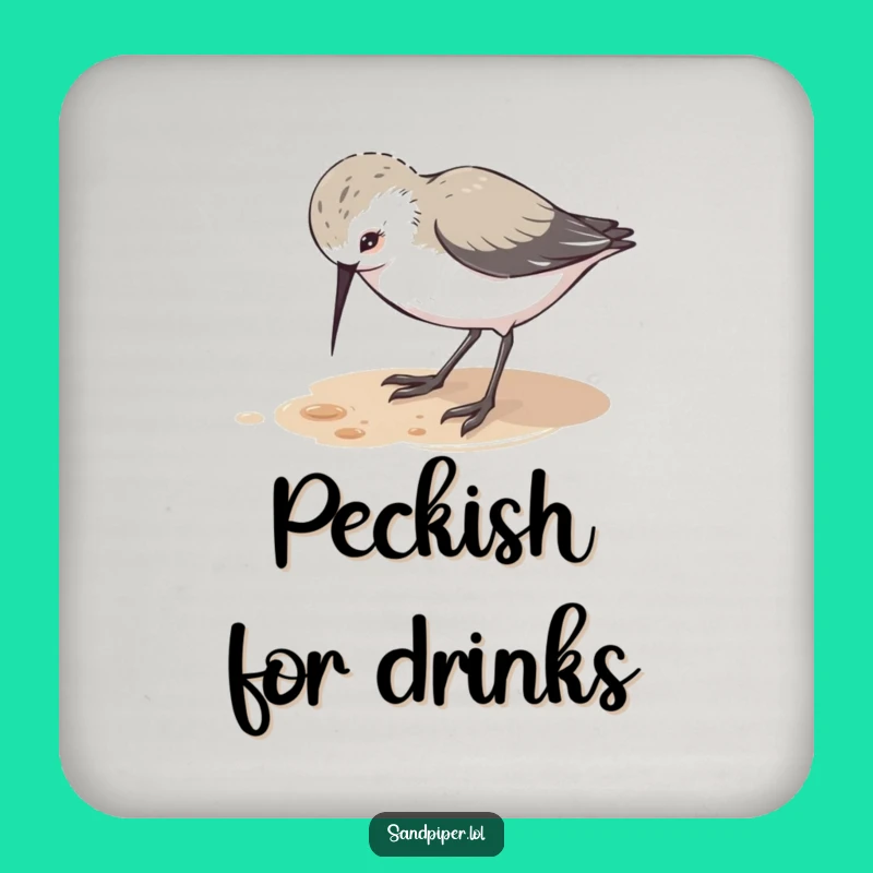 Funny Sandpiper Pecking Coasters - Curious Bird Drink Protection Funny Gift