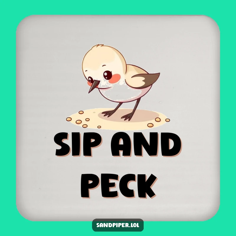 Funny Sandpiper Pecking Sand Coaster - Protect Surfaces with Charm!
