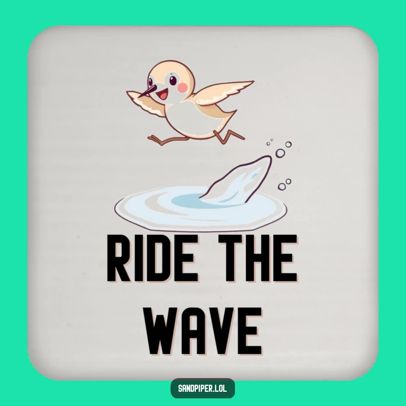Funny Sandpiper Leap Coaster: Protect Surfaces with Joyful Charm!