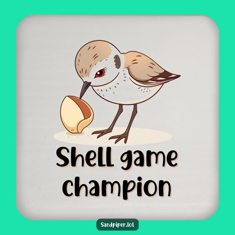 Funny Sandpiper Seashell Coaster: Hilarious Protection for Beachy Surfaces