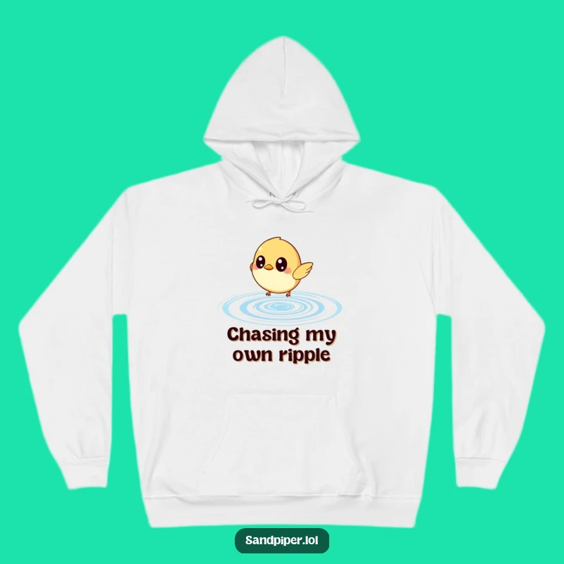 Cozy Funny Bird Ripple Chase Hoodie - Warm Up with Wide-Eyed Avian Humor