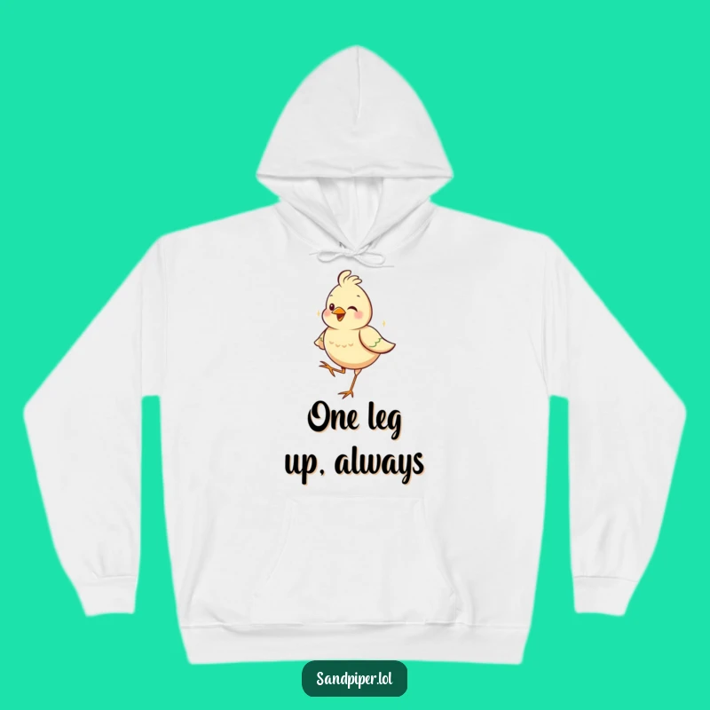 Funny Content Bird Hoodie: Stay Cozy with This Hilarious One-Legged Feathered Friend