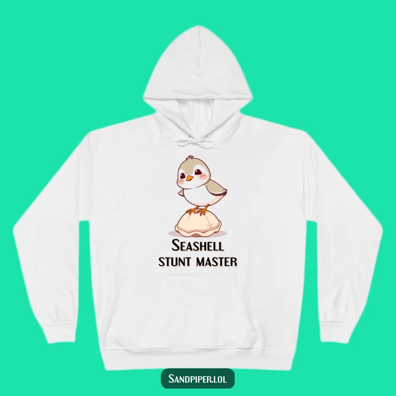 Funny Cozy Sandpiper Shell Balance Hoodie - Warm & Humorous Gift