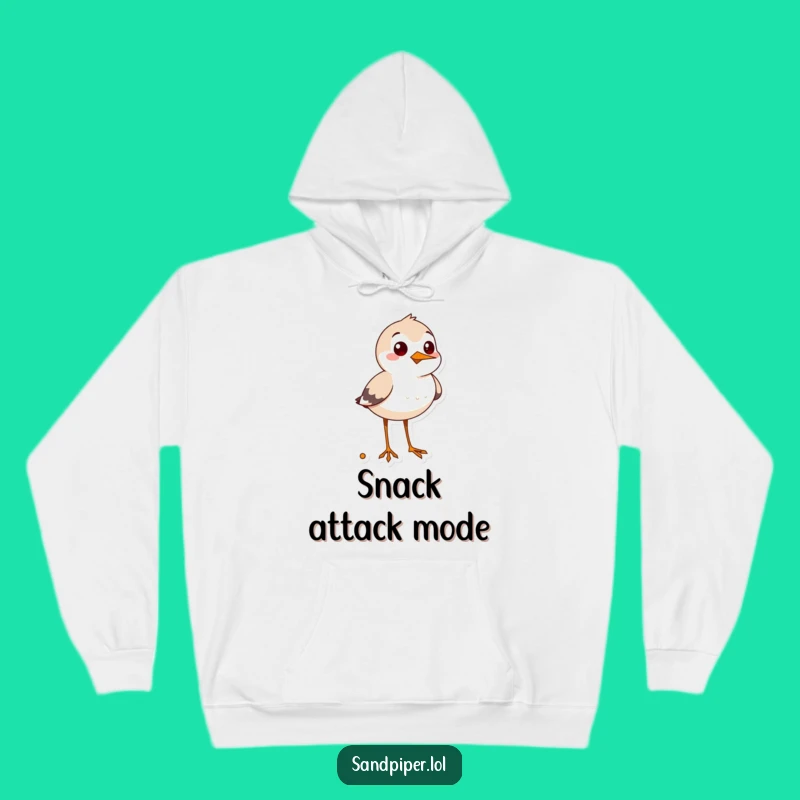 Funny Cozy Sandpiper Snack Hunter Hoodie - Warm & Humorous Gift