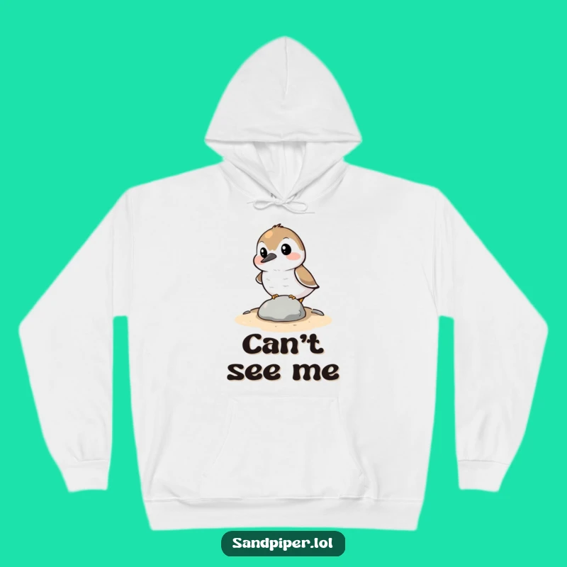 Funny Hiding Sandpiper Hoodie: Cozy Stealth, Awkward Humor, Perfect Funny Gift