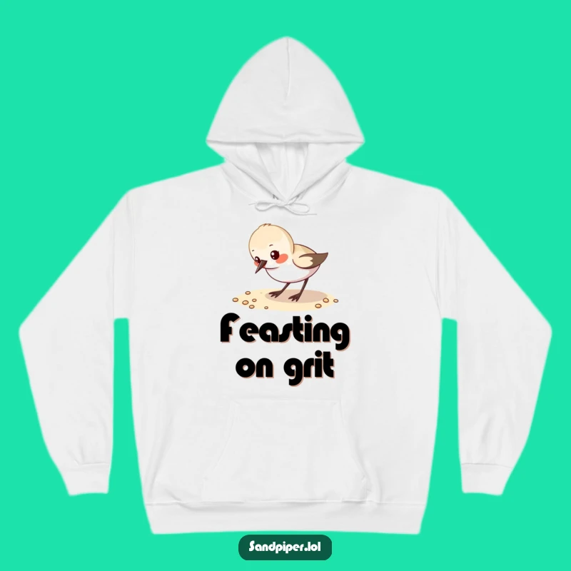 Funny Sandpiper Pecking Sand Hoodie - Cozy Bird Watching Comfort!