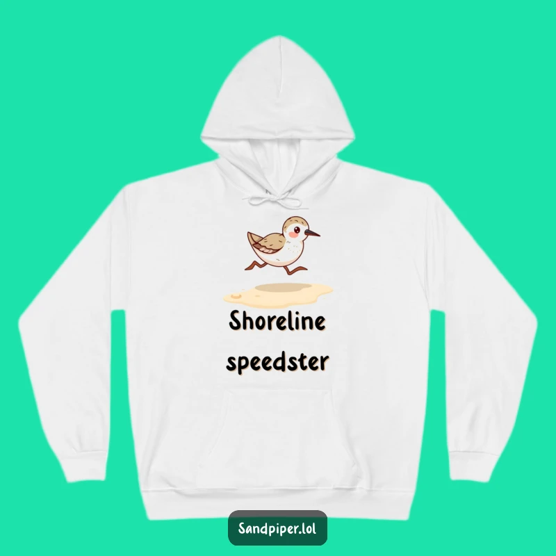 Funny Sandpiper Runner Hoodie - Cozy Comical Beach Bird Wear