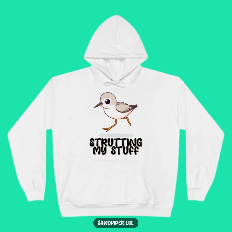Funny Sandpiper Striding Hoodie - Cozy Speedy Bird Wear Funny Gift