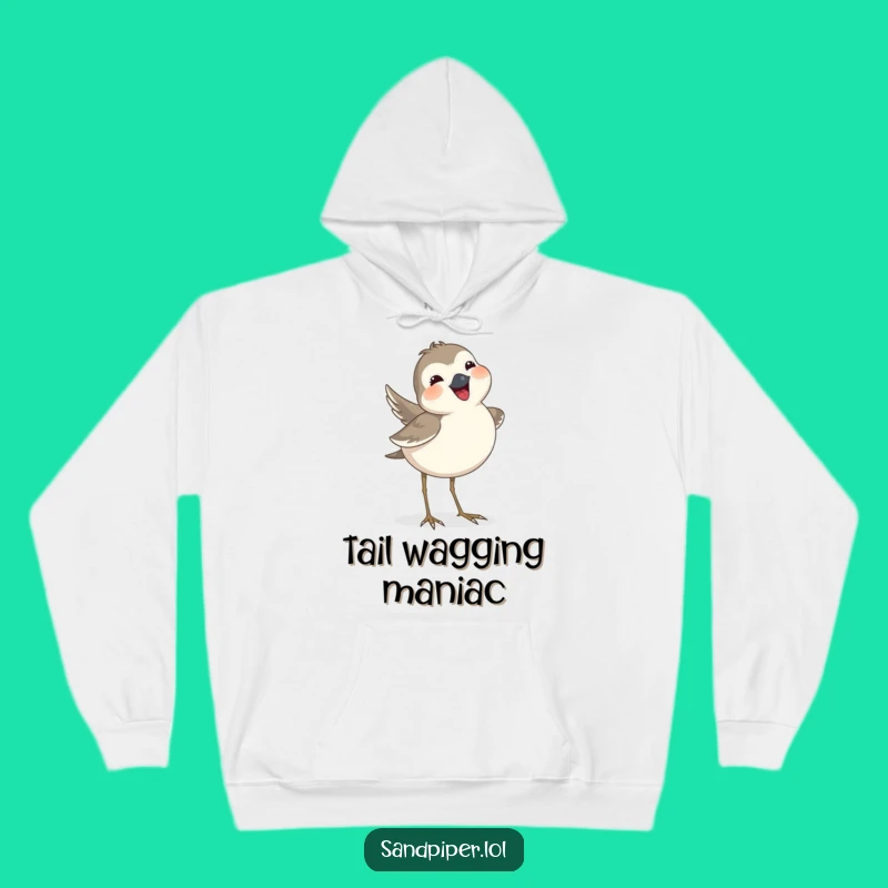 Funny Sandpiper Tail Wag Hoodie - Cozy Happy Bird Gift