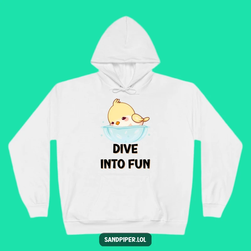 Funny Splash Bird Hoodie: Stay Warm and Witty with This Playful Underwater Design