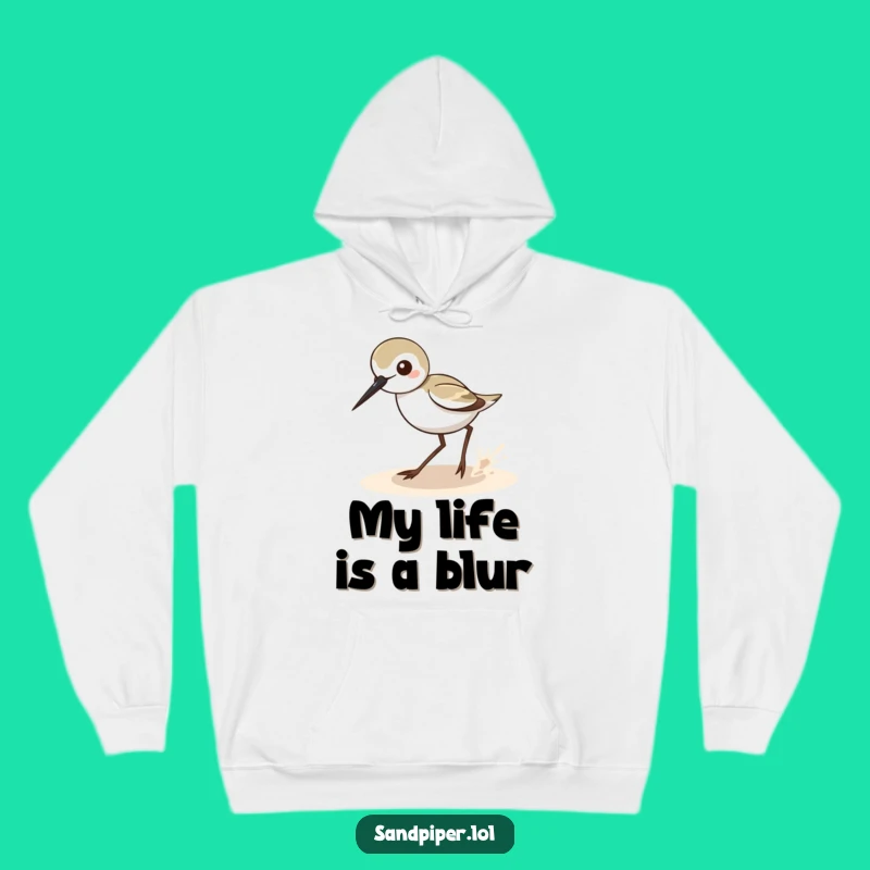 Cozy Funny Sandpiper Zigzag Hoodie: Warmth Meets Wacky Bird Humor