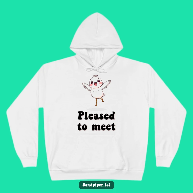 Funny Joyful Sandpiper Hoodie: Cozy Cheer, Happy Hop Humor, Perfect Funny Gift