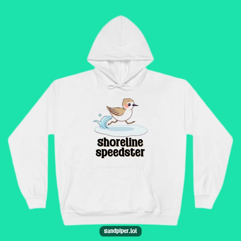 Funny Sandpiper Runner Hoodie: Cozy Up with Coastal Charm, an Awesome Funny Gift!