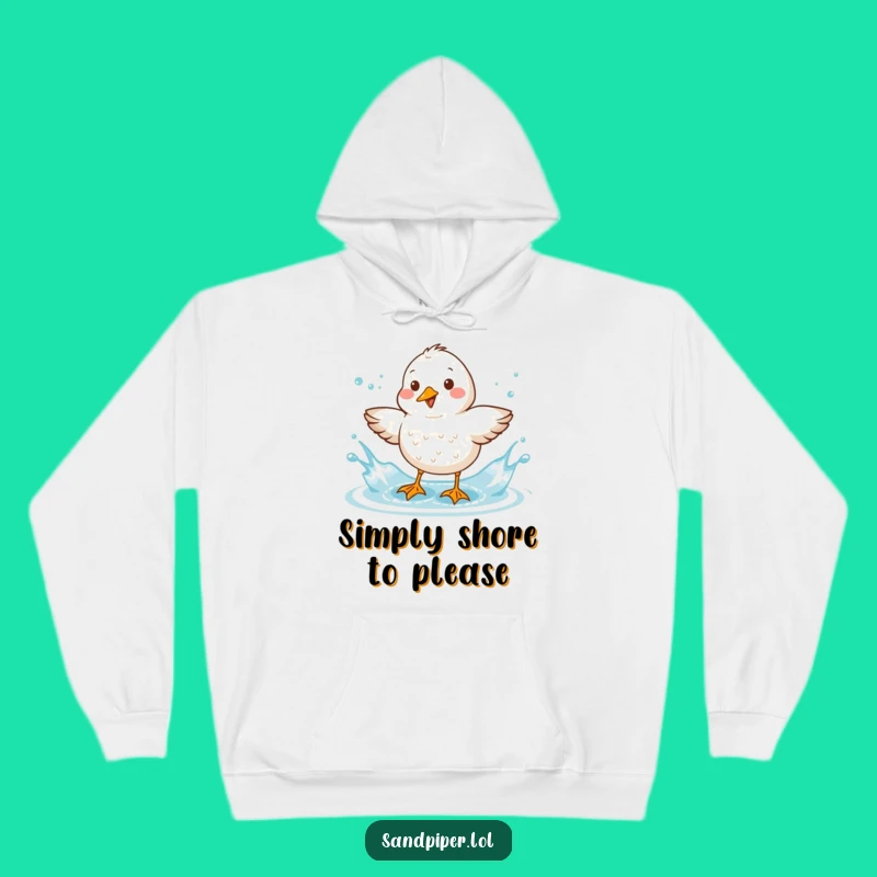 Cozy Funny Sandpiper Splash Hoodie - Warm Bird Character Gift for All Ages