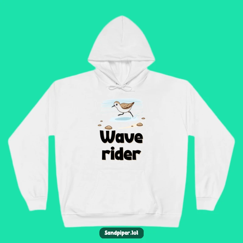 Funny Chasing Tide Sandpiper Hoodie - Cozy Beach Adventure Wear