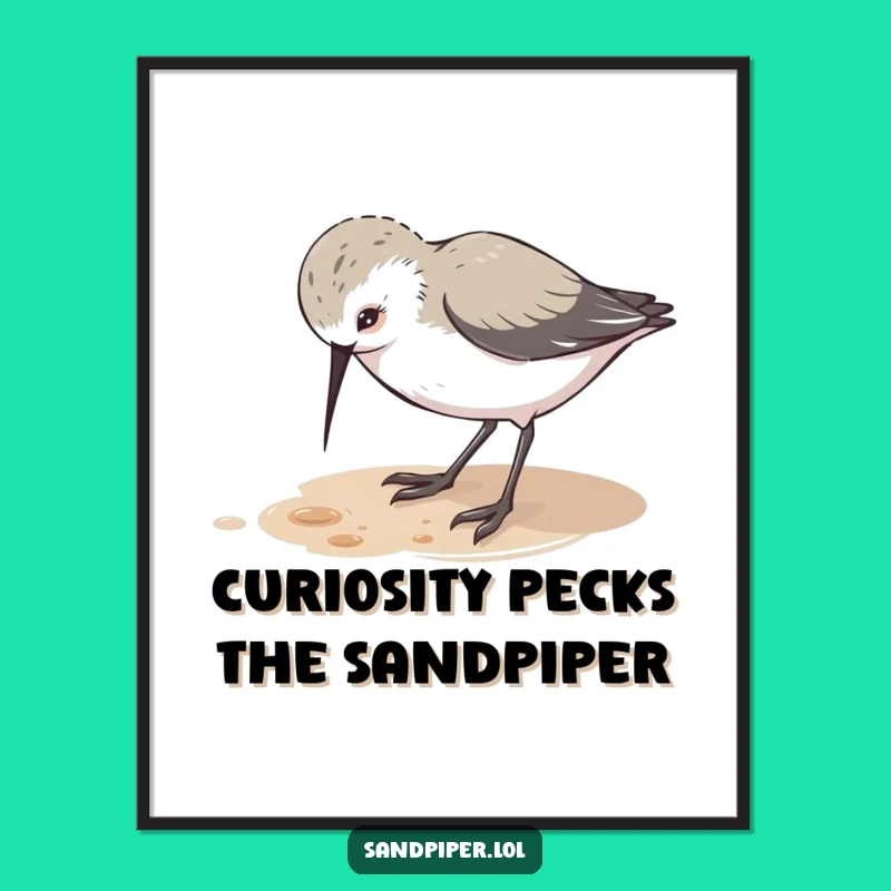 Curious Sandpiper Wall Art: Free Printable for Whimsical Home Decor