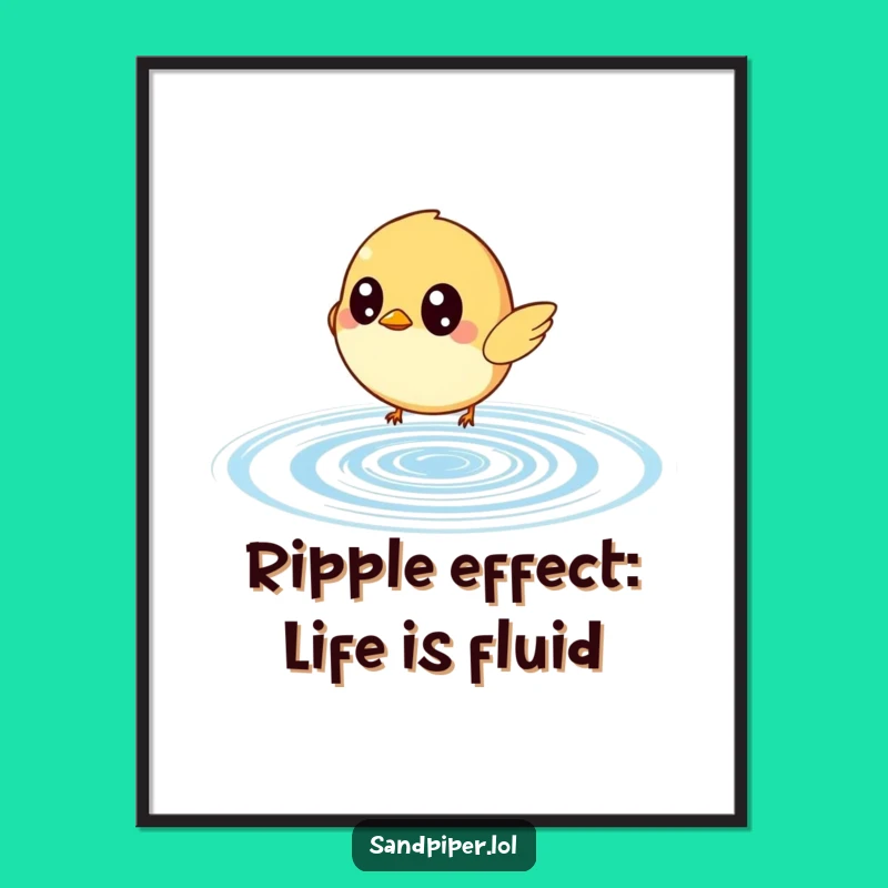 Free Printable Funny Bird Wall Art: Wide-Eyed Ripple Chase Decor Downloadable Gift
