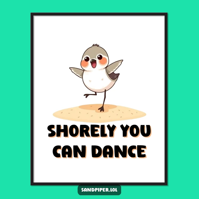 Free Printable Sandpiper Wall Art: Funny Dancing Bird Downloadable Decor for Whimsical Spaces
