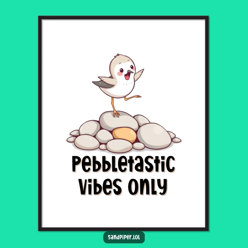 Funny Free Printable Wall Art: Sandpiper Pebble Hop, Hilarious Downloadable Decor!