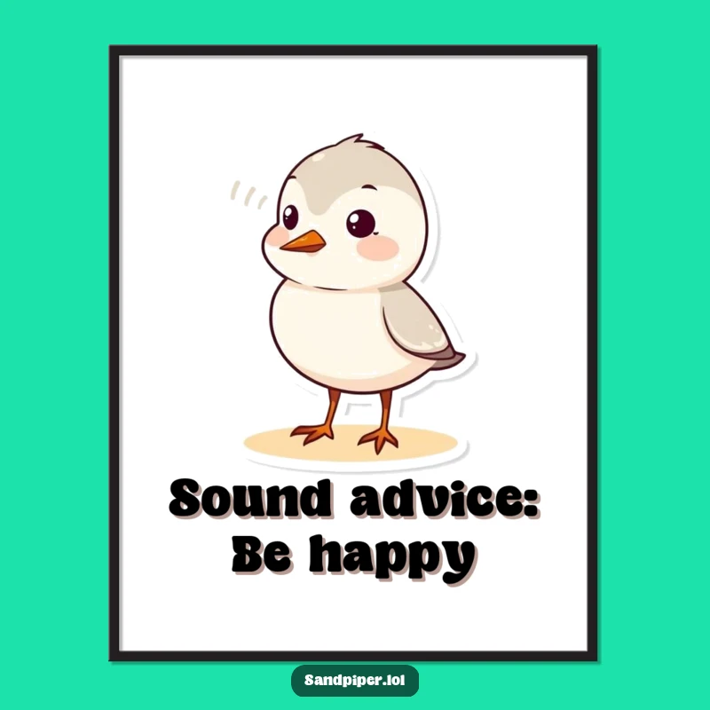 Free Printable Wall Art: Funny Sandpiper Chirp, Humorous Downloadable Decor!