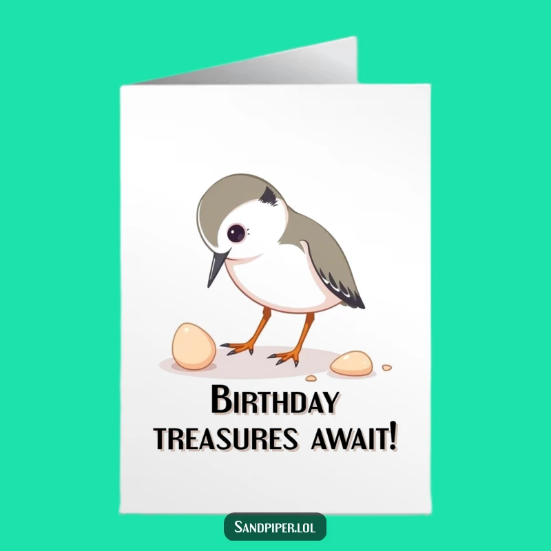 Free Printable Bday Card: Curious Sandpiper Explorer!