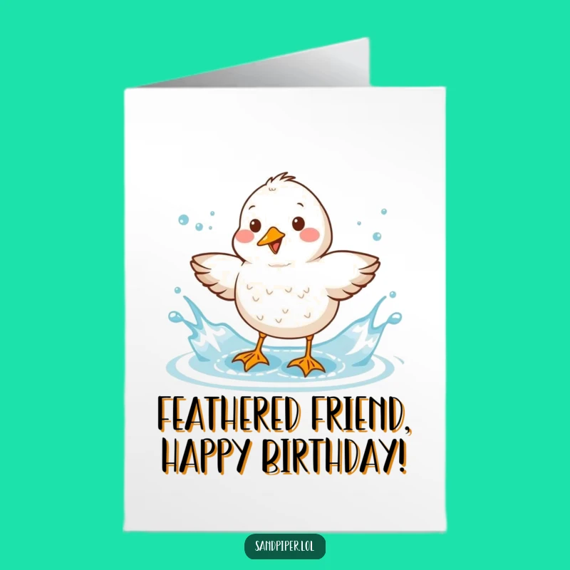 Free Printable Sandpiper Birthday Card: Splashy Fun for a Happy Day