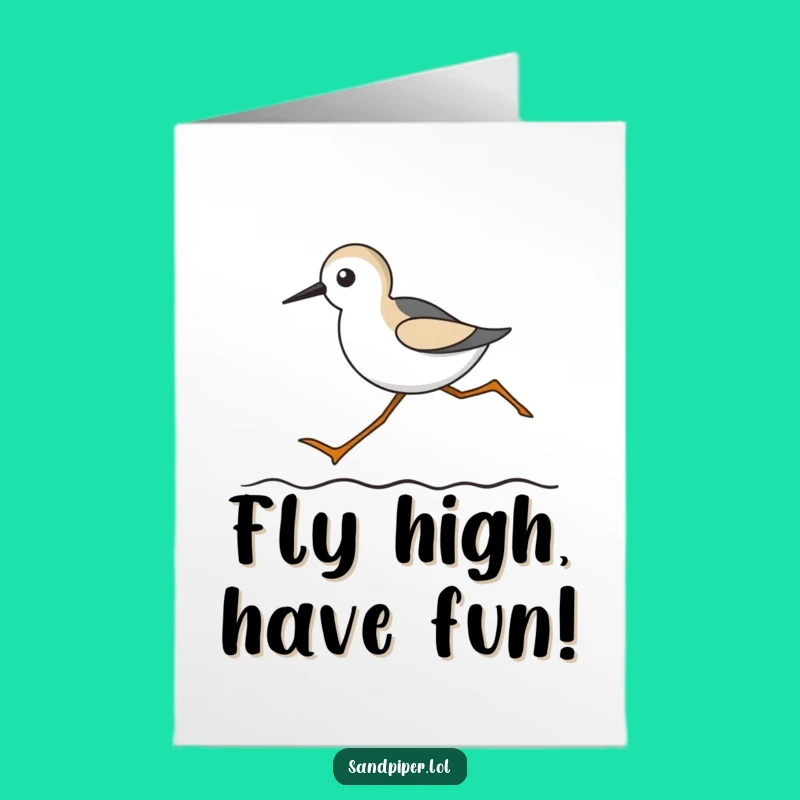 Free Printable Bday Card: Long-Legged Sandpiper Funny Birthday Downloadable Gift