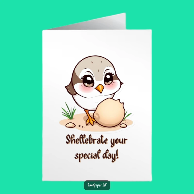 Free Printable Birthday Card: Curious Sandpiper, Wonder-Filled Downloadable Gift!