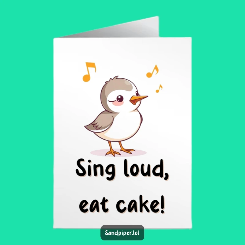 Free Printable Funny Bird Birthday Card: Cheerful Chirp Serenade Downloadable Gift