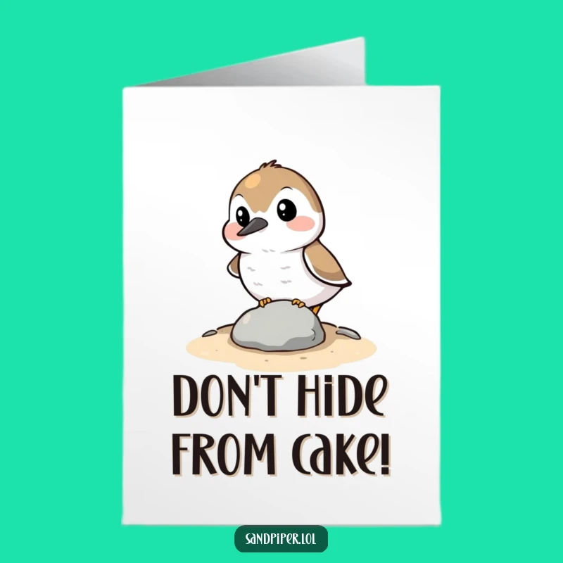 Free Printable Sandpiper Birthday Card: Hiding Gag Downloadable Humor