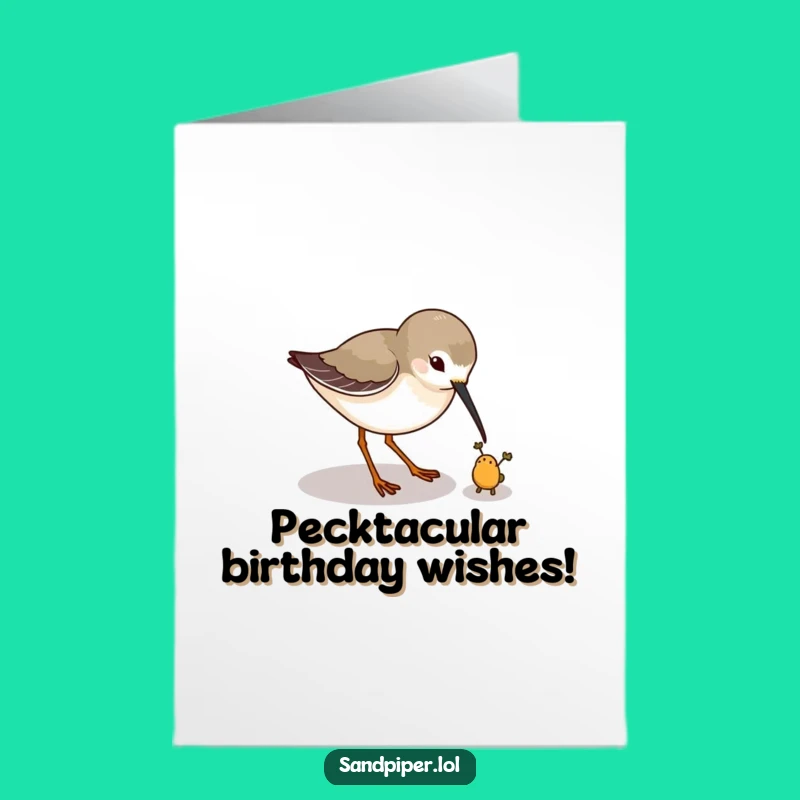 Free Printable Funny Birthday Card: Sandpiper Bug Hunt LOL