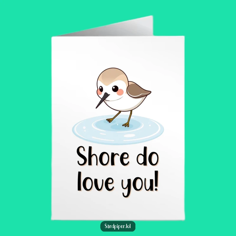 Free Printable Birthday Card: Sandpiper Probing for a Joyful Downloadable Gift!