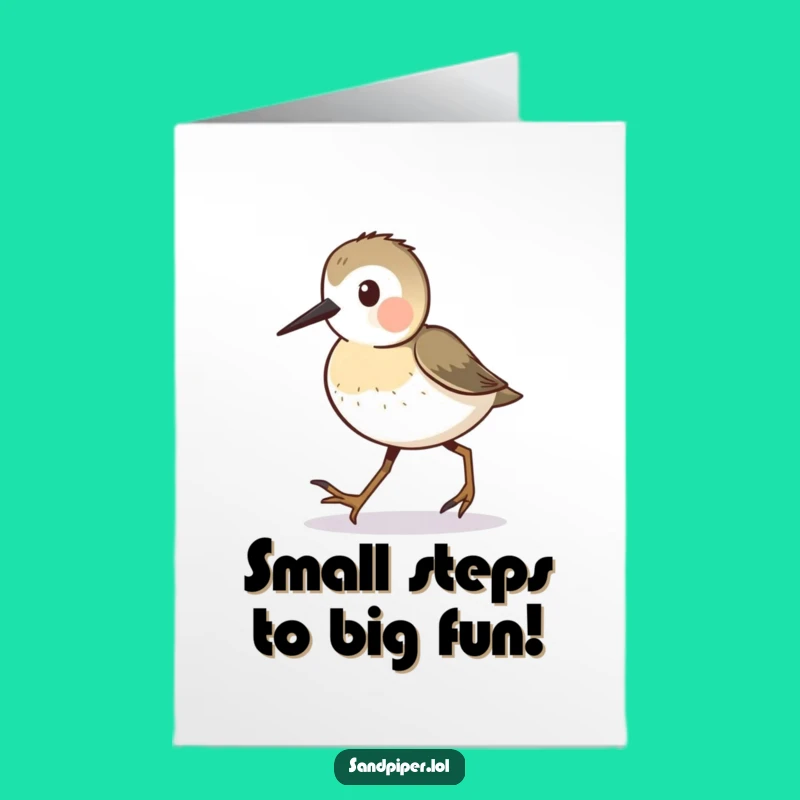 Free Printable Birthday Card: Sandpiper Walking for a Cute Downloadable Gift!