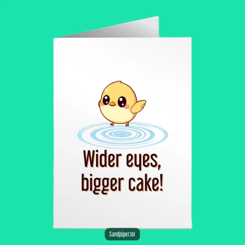Free Printable Funny Bird Birthday Card: Wide-Eyed Wonder, Ripple Chase Downloadable Gift