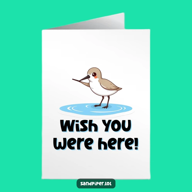 Ocean-Bound Sandpiper Birthday Card Free Printable, Funny Downloadable Gift for Adventurous Souls
