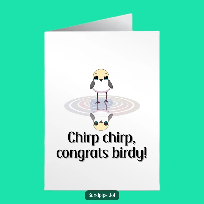 Funny Free Printable Congratulations Card: Bird Wading Bright Eyes Success