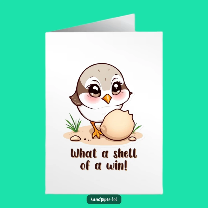 Free Printable Congrats Card: Curious Sandpiper, Thoughtful Downloadable Gift!