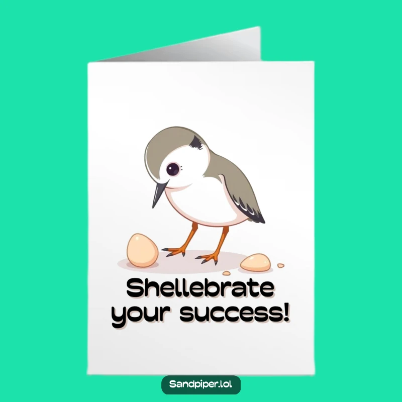 Free Printable Congrats Card: Sandpiper Finds Treasure!