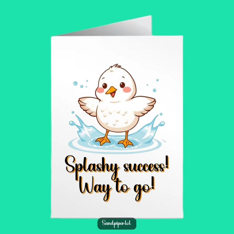 Free Printable Sandpiper Congrats Card: Celebrate with a Splashing Success