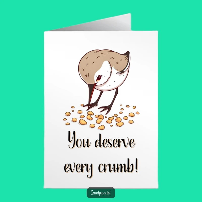 Free Printable Sandpiper Congrats Card: Seaside Downloadable Cheer