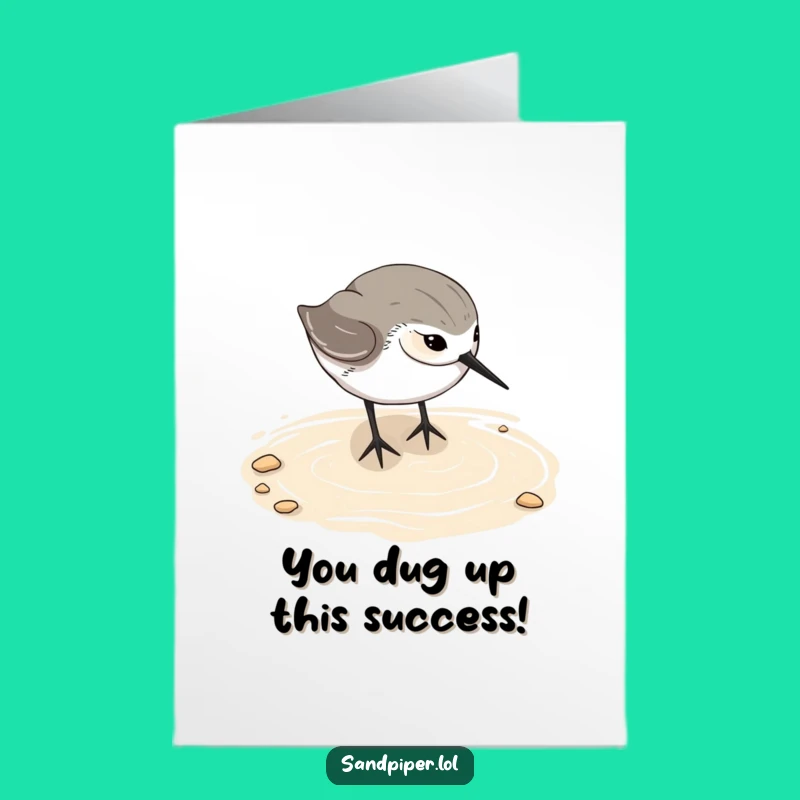 Free Printable Sandpiper Congratulations Card - Hilarious Downloadable Art for Big Wins
