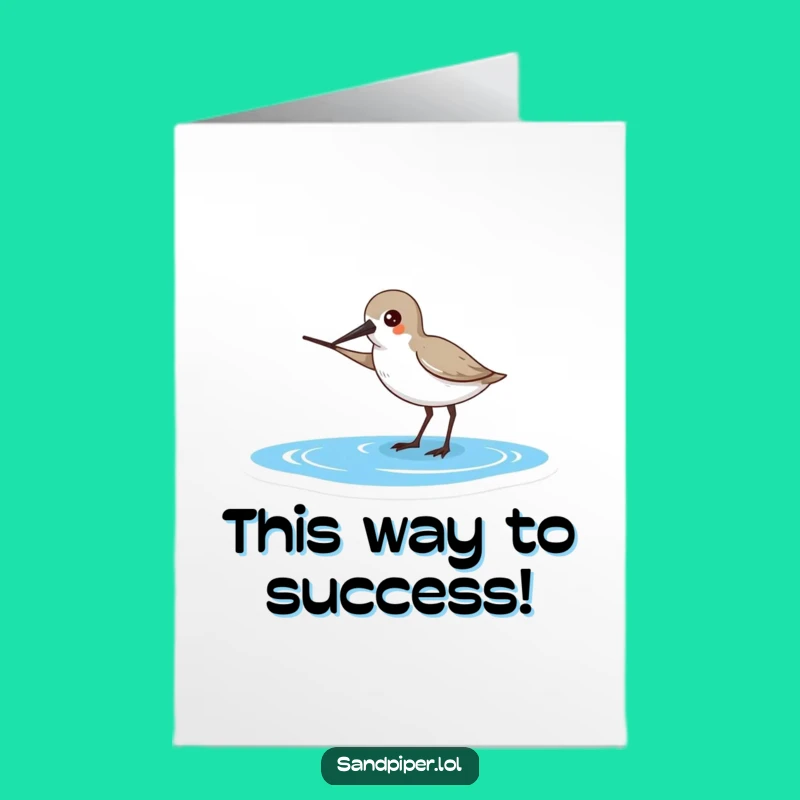 Ocean-Bound Sandpiper Congrats Card Free Printable, Funny Downloadable Gift for New Journeys